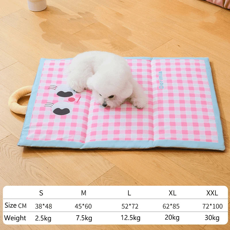 Tapis à carreaux rafraîchissant pour Chien — Confort & Fraîcheur 